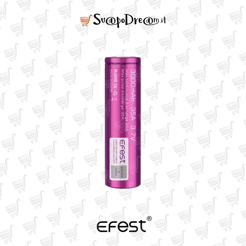 EFEST - Batteria 18650 3000mAh 35A - 1pz