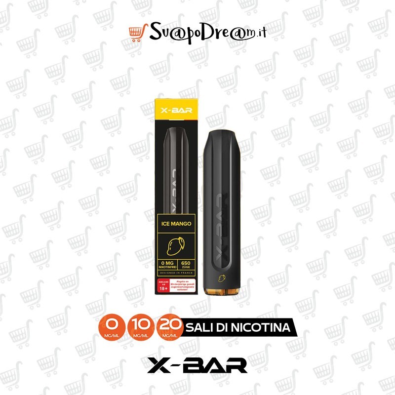 X-BAR - Pod Mod Usa e Getta MANGO ICE 650 PUFF