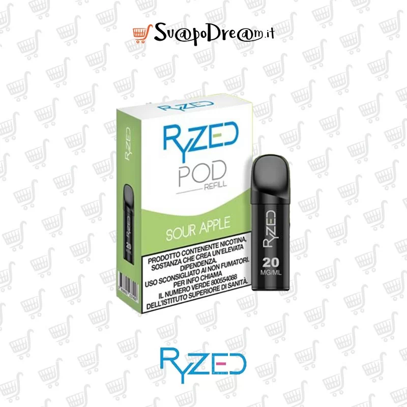 RYZED - Cartuccia Pod Precaricata MI SOUR APPLE 2pz