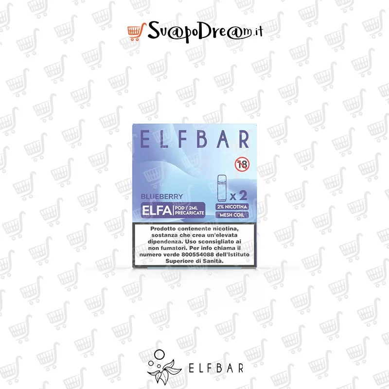 ELFBAR ELFA - Cartuccia Pod Precaricata BLUEBERRY 2pz 20mg