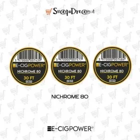 E-CIG POWER - Filo per Rigenerare NI80 (Nichrome 80) 30FT