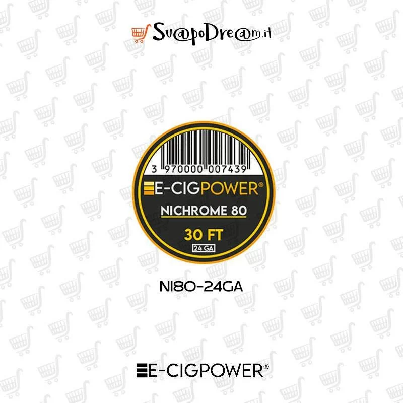 E-CIG POWER - Filo per Rigenerare NI80 (Nichrome 80) 30FT