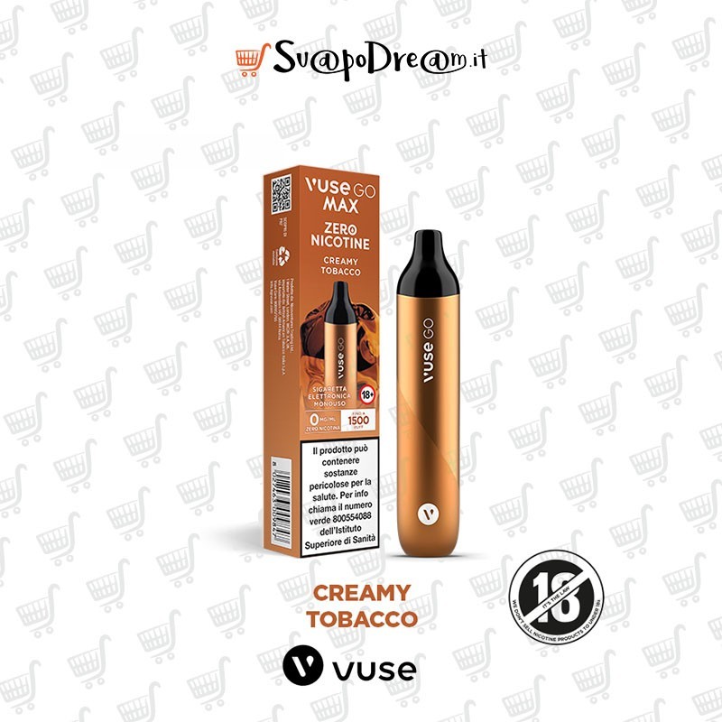 VUSE GO MAX Pod Mod Usa e Getta CREAMY TOBACCO 1500 PUFF