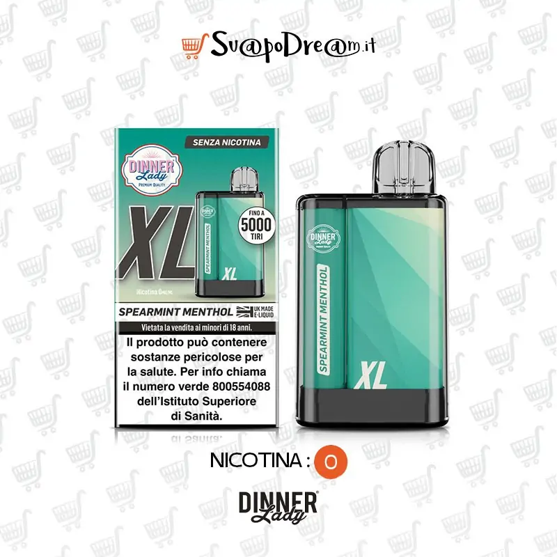 DINNER LADY - Pod Mod Usa e Getta VP XL SPEARMINT MENTHOL 5000 PUFF