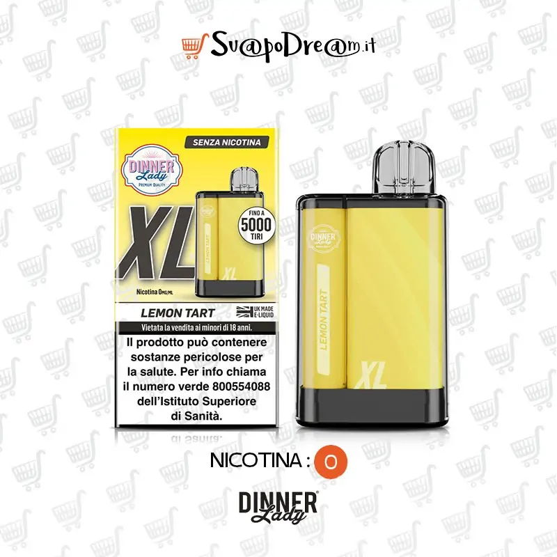 DINNER LADY - Pod Mod Usa e Getta VP XL LEMON TART 5000 PUFF