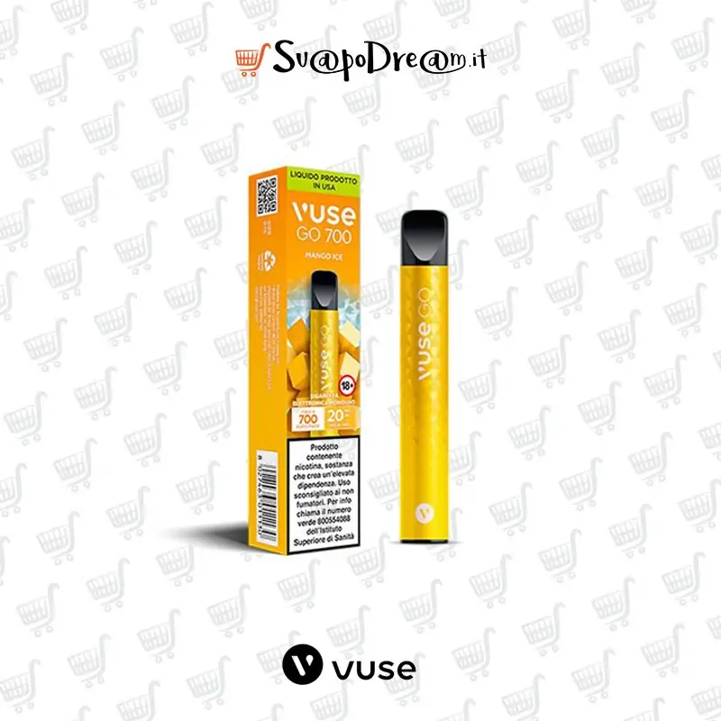 VUSE GO 700 Pod Mod Usa e Getta MANGO ICE 700 PUFF
