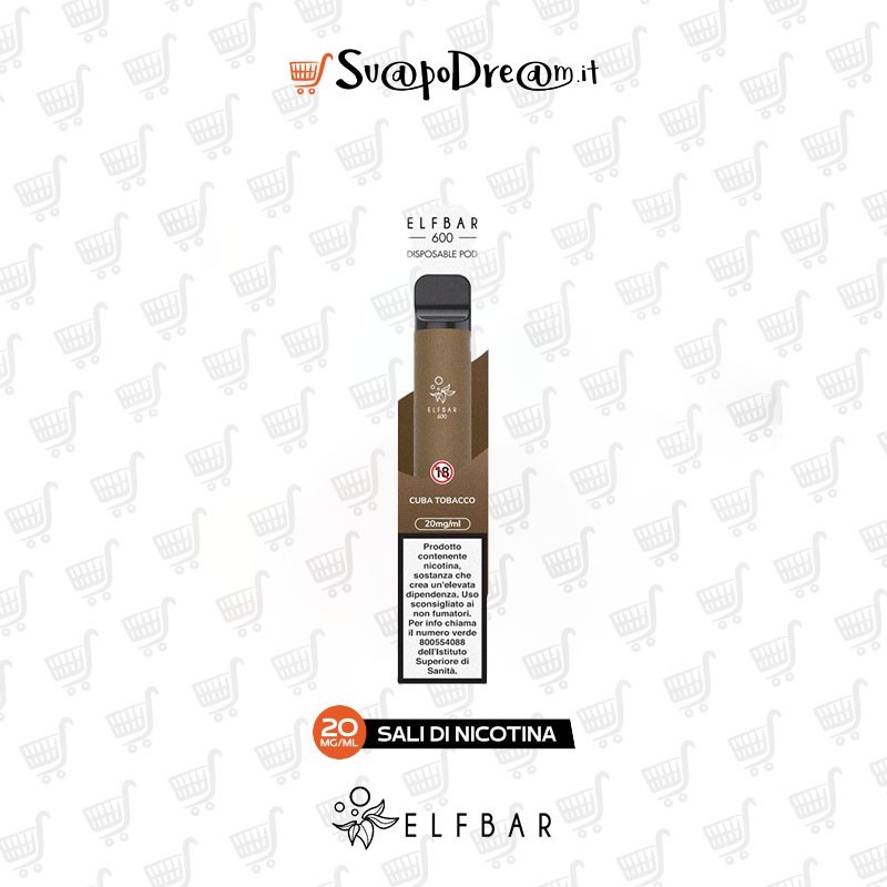 ELFBAR - Pod Mod Usa e Getta CUBA TOBACCO 600 PUFF