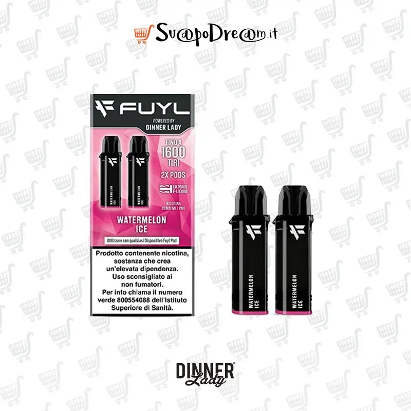 DINNER LADY - Cartuccia Pod Precaricata FUYL WATERMELON ICE 2pz