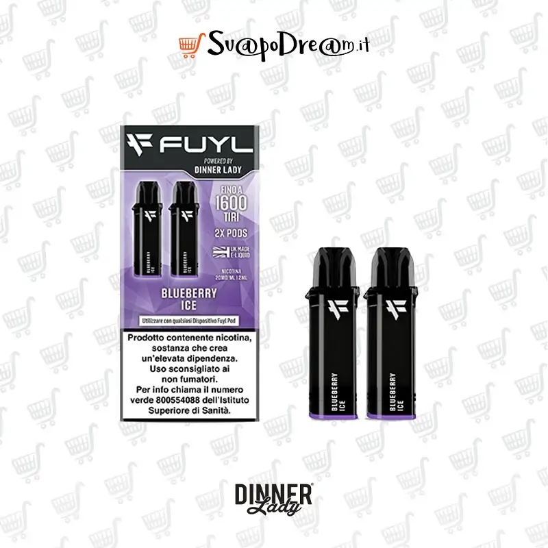 DINNER LADY - Cartuccia Pod Precaricata FUYL BLUEBERRY ICE 2pz