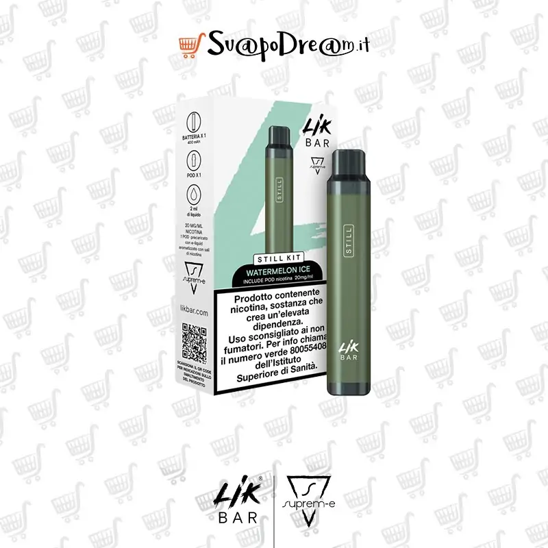 SUPREM-E LIK BAR STILL KIT GREEN + 1 Pod WATERMELON ICE