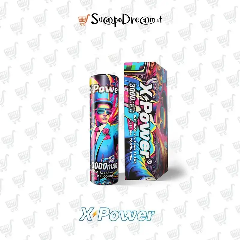 X POWER - Batteria 18650 3000mAh 30A 1pz X POWER - Batteria 18650 3000mAh 30A 1pz