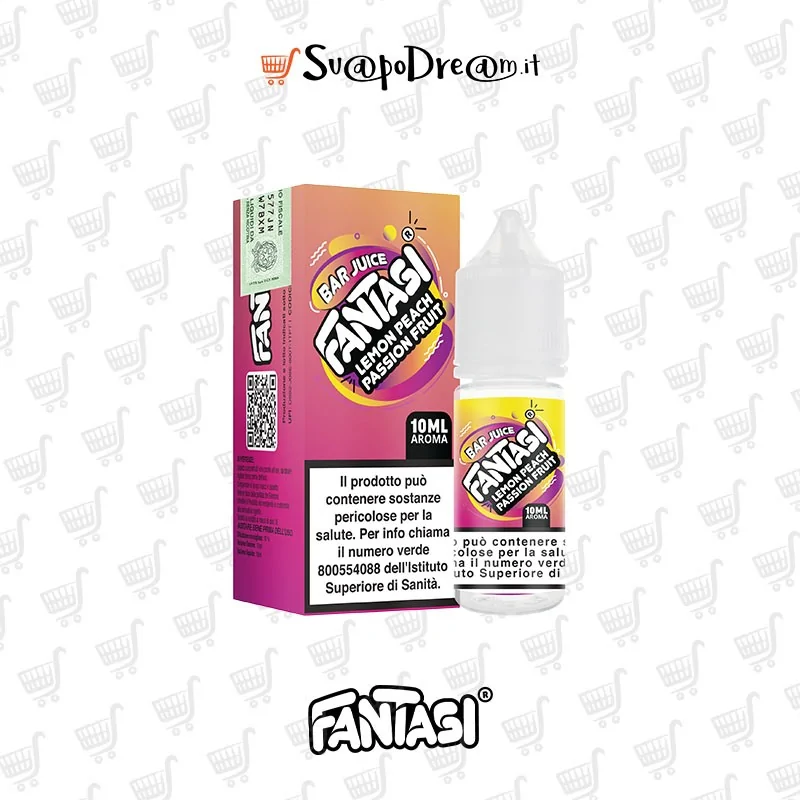 FANTASI VAPE - Aroma Concentrato 10ml Bar Juice LEMON PEACH PASSION FRUIT