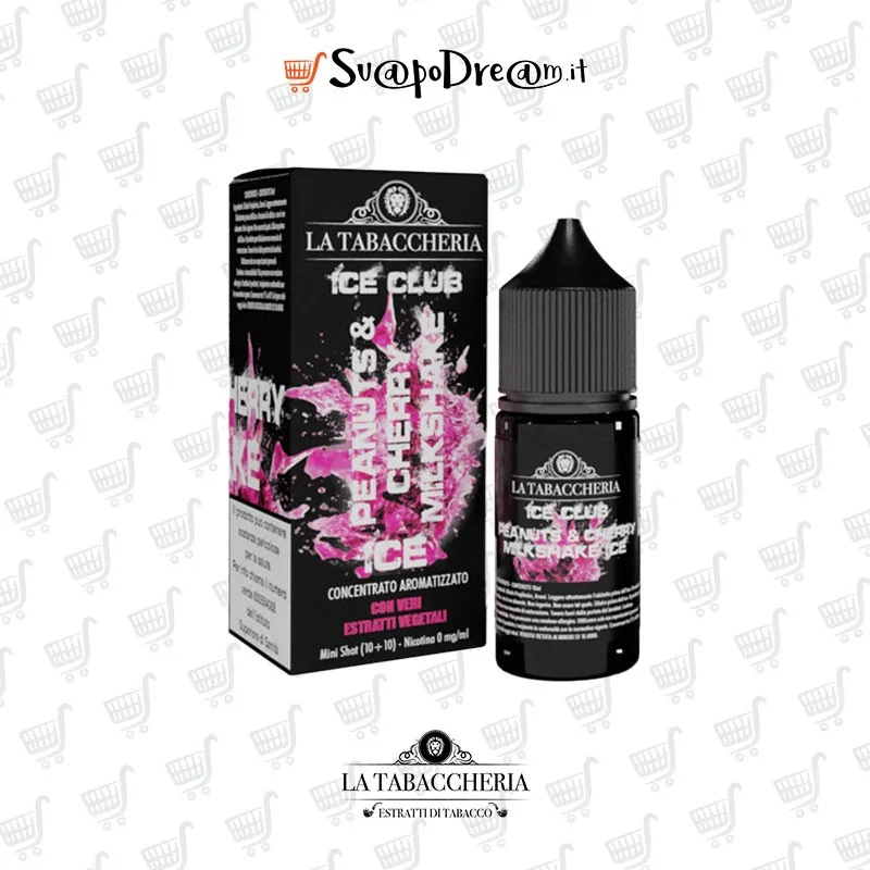 LA TABACCHERIA ICE CLUB - Aroma Mini Shot 10ml PEANUT&CHERRY MILKSHAKE ICE