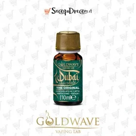 Aroma Concentrato 10ml GOLDWAVE Dubai Chocolate THE ORIGINAL al gusto di Cioccolato al Latte, Pistacchio e Kataifi.