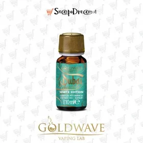 Aroma Concentrato 10ml GOLDWAVE Dubai Chocolate WHITE EDITION al gusto di Cioccolato Bianco, Pistacchio e Kataifi.