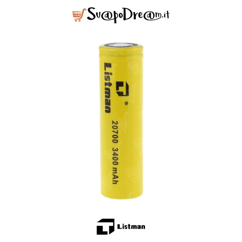 LISTMAN - Batteria 20700 3400mAh 40A 1pz