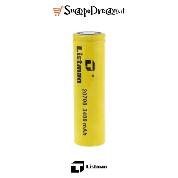LISTMAN - Batteria 20700 3400mAh 40A 1pz