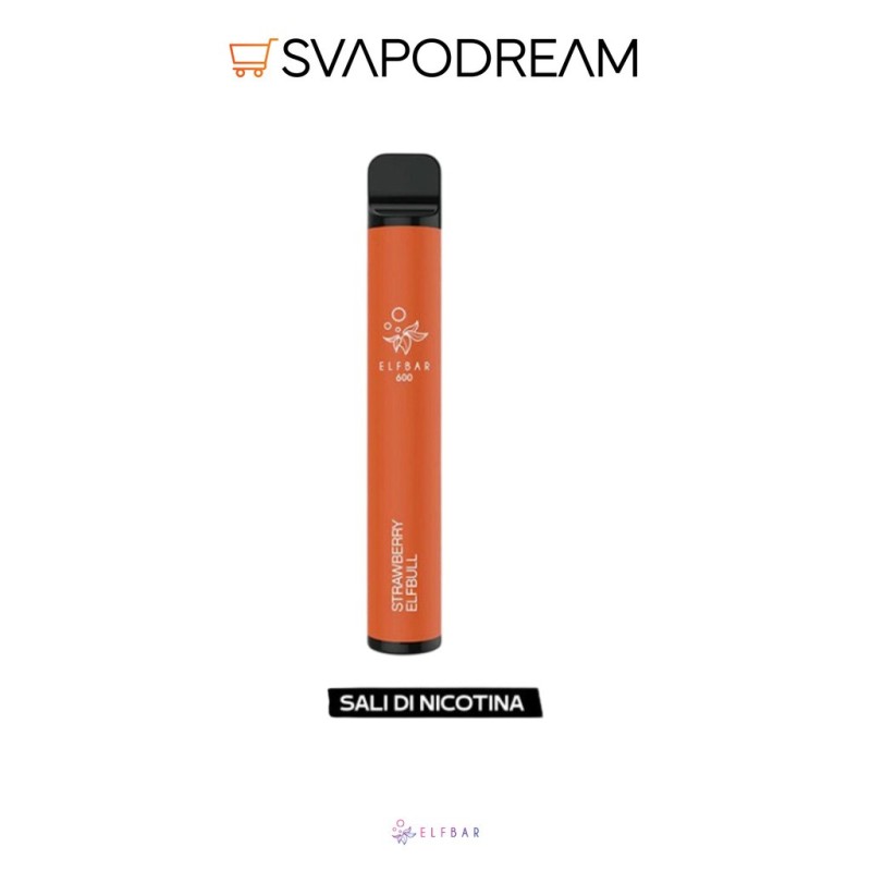 ELFBAR - Pod Mod Usa e Getta STRAWBERRY ELFBULL 600 PUFF