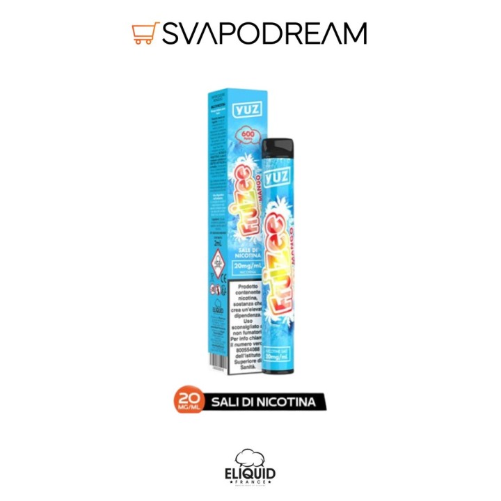 Yuz Eliquid France Usa E Getta Fruizee Crazy Mango 600 Puff