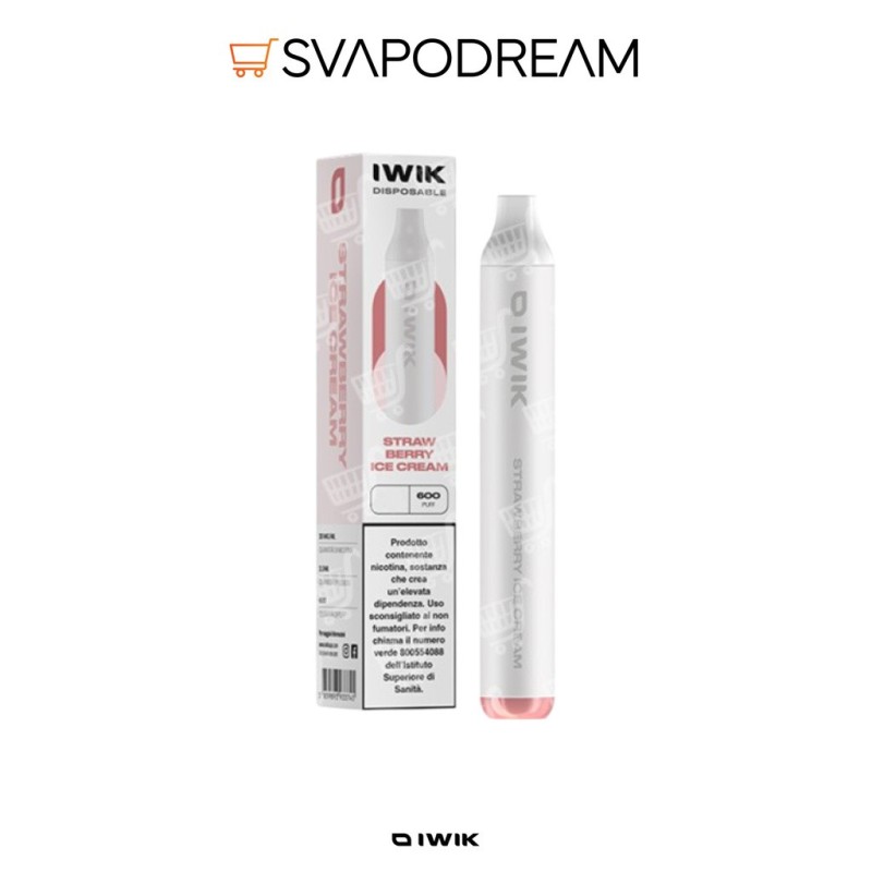 IWIK - Pod Mod Usa e Getta STRAWBERRY ICE CREAM 600 PUFF