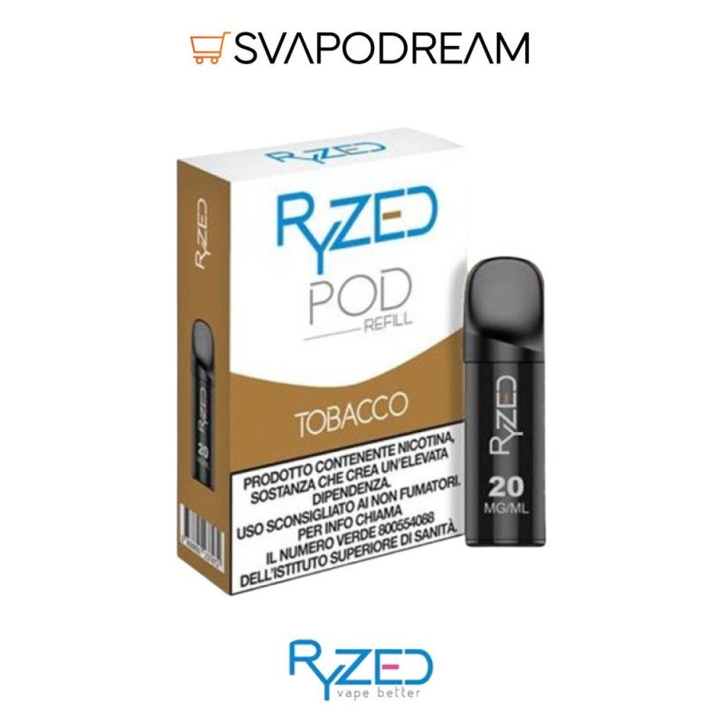 RYZED - Cartuccia Pod Precaricata MI TOBACCO 2pz