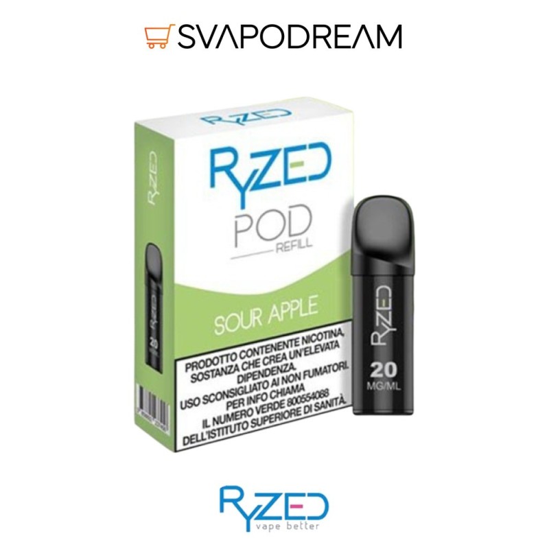 RYZED - Cartuccia Pod Precaricata MI SOUR APPLE 2pz