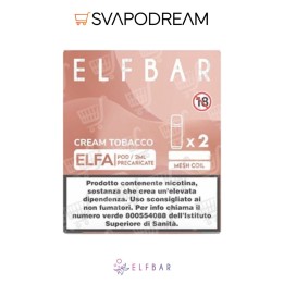 ELFBAR ELFA - Cartuccia Pod Precaricata CREAM TOBACCO