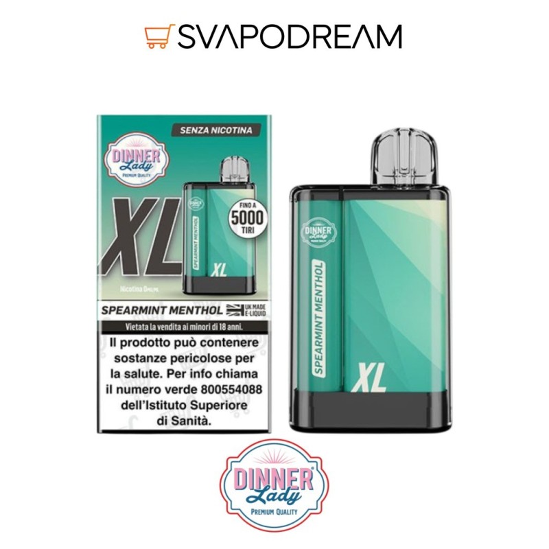 DINNER LADY - Pod Mod Usa e Getta VP XL SPEARMINT MENTHOL 5000 PUFF