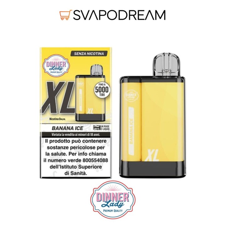 DINNER LADY - Pod Mod Usa e Getta VP XL BANANA ICE 5000 PUFF