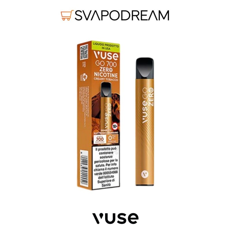 VUSE GO 700 Pod Mod Usa e Getta CREAMY TOBACCO 700 PUFF