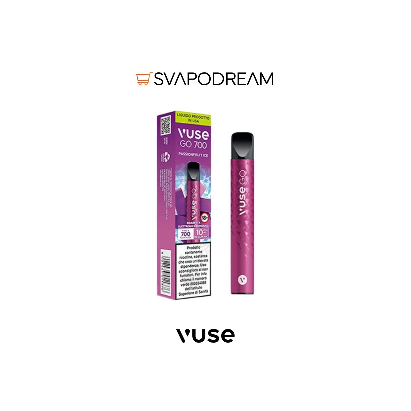 vuse go non si ricarica 700 Passionfruit Ice 700 Puff Select Flavor ::Spooky Vanilla Flavor_Mint & Menthol What's in This?: Juul