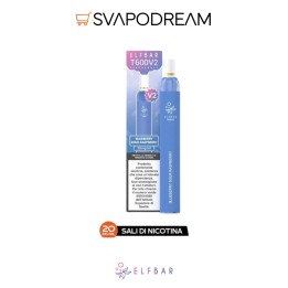 ELFBAR - Pod Mod Usa e Getta T600 BLUEBERRY SOUR RASPBERRY 600 PUFF
