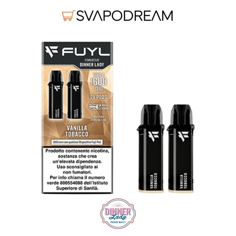 DINNER LADY - Cartuccia Pod Precaricata FUYL VANILLA TOBACCO 2pz