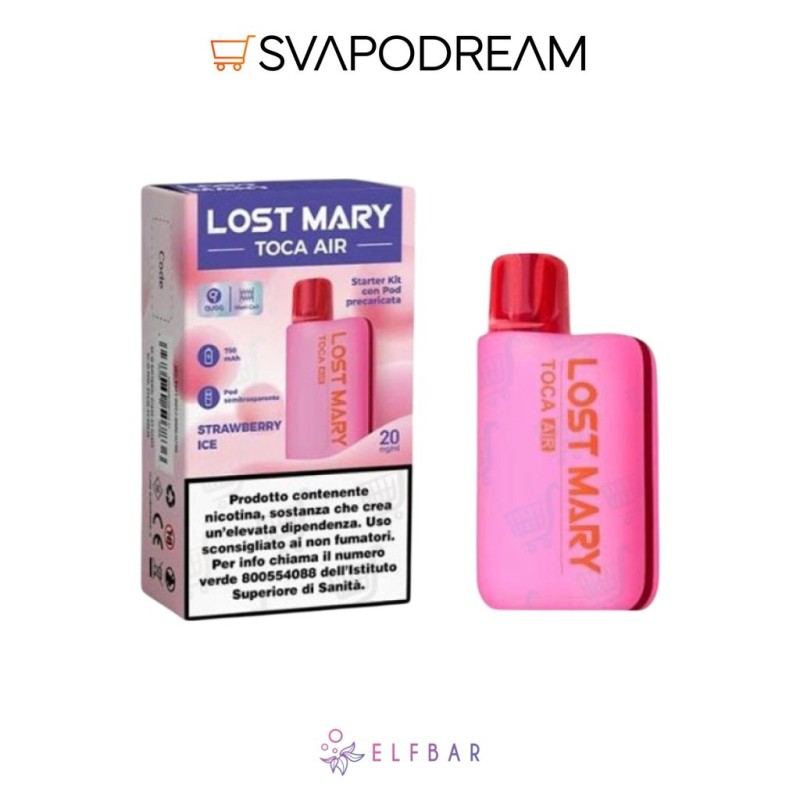 Lost Mary Toca Air Pink + Pod Strawberry Ice | Svapodream