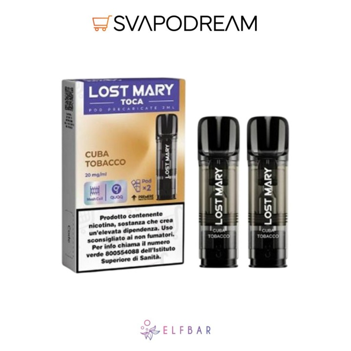 Lost Mary Toca Air Ricariche Cuba Tobacco 2pz | Svapodream