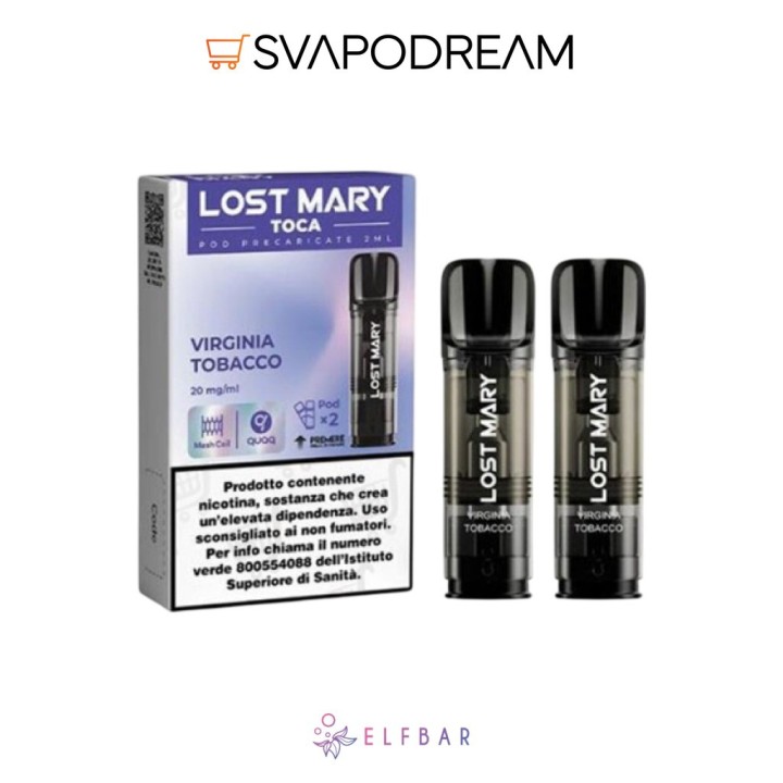 ELFBAR LOST MARY TOCA AIR - Pod Precaricata VIRGINIA TOBACCO
