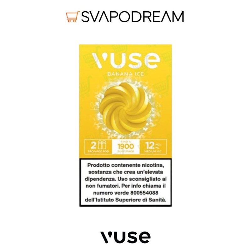 Ricariche Vuse Pro Banana Ice 2pz | Svapodream