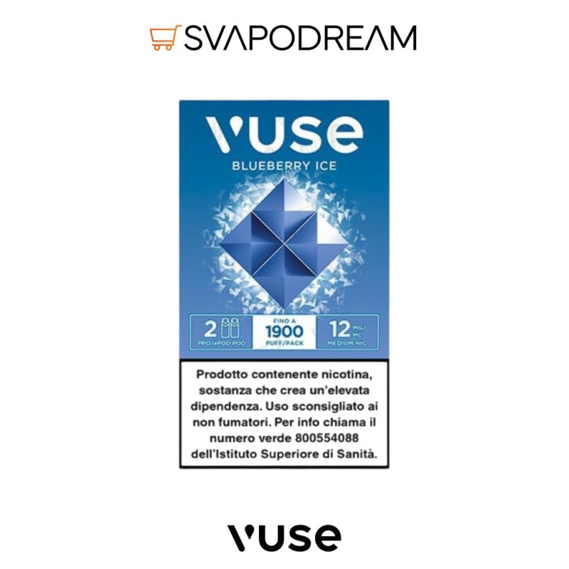 Vuse Pro Blueberry Ice Cartuccia Pod 2 pz | Svapodream