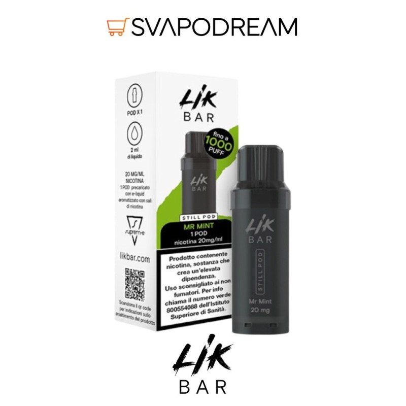 Lik Bar Still Mr Mint Pod Ricarica Suprem-e | Svapodream