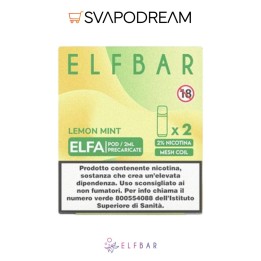 ELFBAR ELFA - Cartuccia Pod Precaricata LEMON MINT 2pz