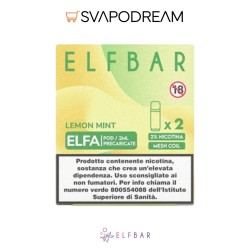 ELFBAR ELFA - Cartuccia Pod Precaricata LEMON MINT 2pz