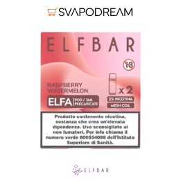 ELFBAR ELFA - Cartuccia Pod Precaricata RASPBERRY WATERMELON 2pz