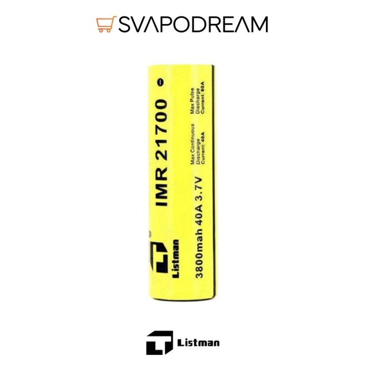 LISTMAN - Batteria 21700 3800mAh 40A 1pz