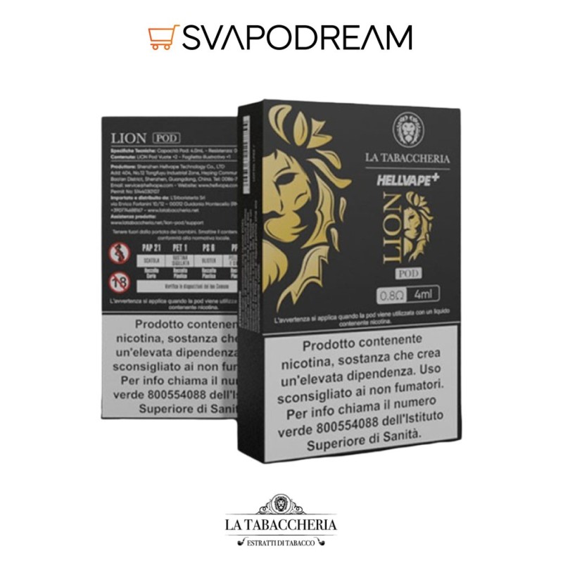 Cartuccia Pod Lion La Tabaccheria 2pz | Svapodream