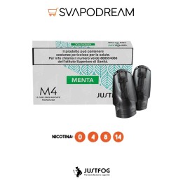 JUSTFOG - Pod Precaricata M4 Monouso MENTA 2pz