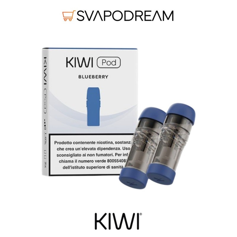 KIWI - Sigaretta Elettronica Cartucce Precaricate BLUEBERRY