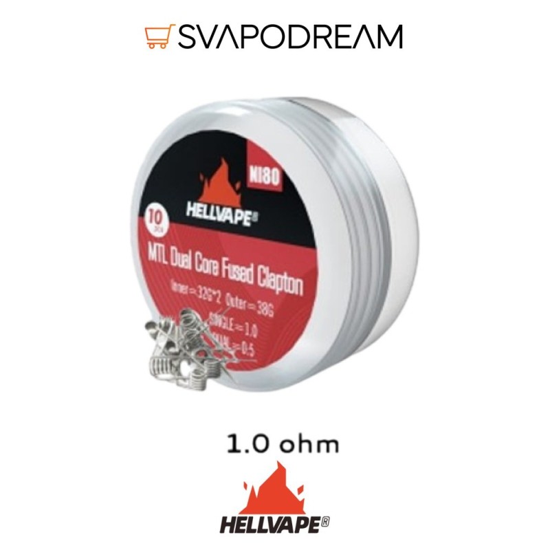 Hellvape Coil Pronte Dual Core Fused Clapton ni80 Mtl