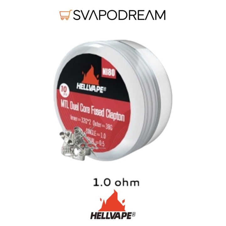 Hellvape Coil Pronte Dual Core Fused Clapton ni80 Mtl