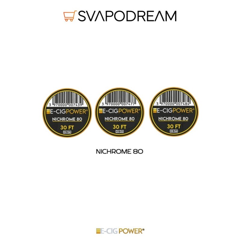 E-CIG POWER - Filo per Rigenerare NI80 (Nichrome 80) 30FT