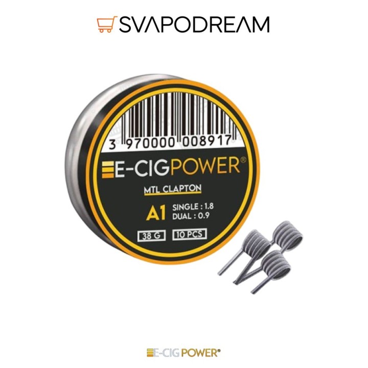 E-CIG POWER - Coil pronte A1 MTL CLAPTON 10pz